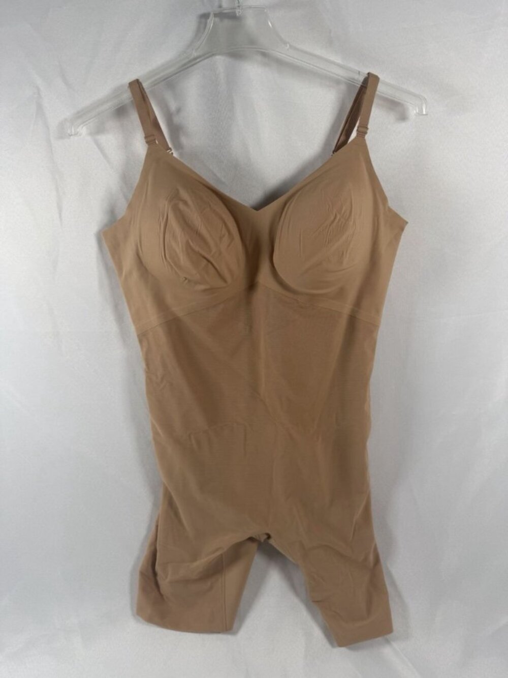Honeylove Superpower Mid-Thigh Bodysuit Nude/Beige Tan Size 2X Never Worn